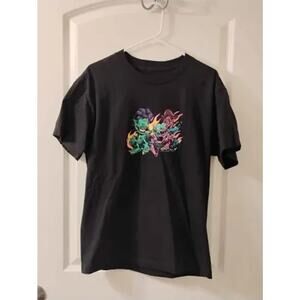 Supermega Black Graffic T-shirt | Unisex Size Medium | Pre-Owned |